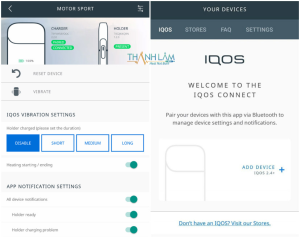 Bật chế độ rung sau khi sạc IQOS